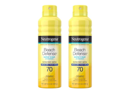 2 Neutrogena Beach Defense Sunscreens