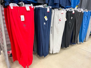 reebok mens fleece joggers on rack at walmart