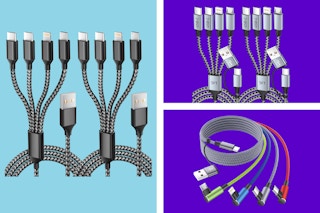 USB-C Chargers on a blue background.