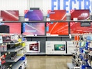 TV aisle at Walmart