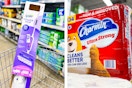 collage with Charmin and swiffer products