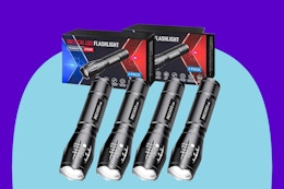 Tactical Flashlight 4-Pack, Now $16.98 on Amazon card image