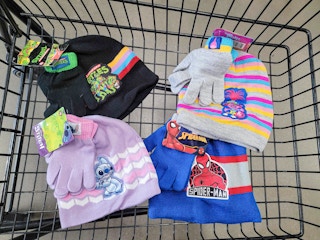 kids character hat & glove sets