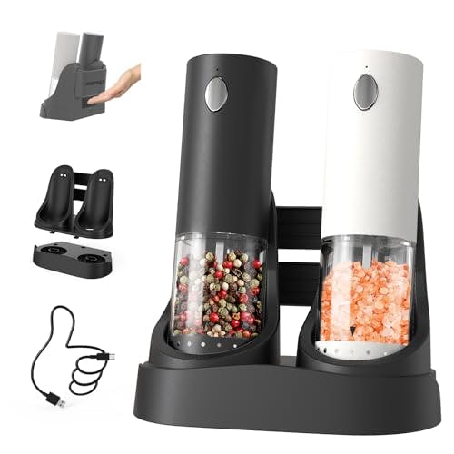 Electric Salt and Pepper Grinder Set