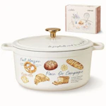 CAROTE Enameled Cast Iron Dutch Oven