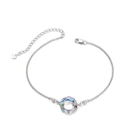 Purple Crystal Silver Bracelet