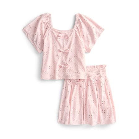 Kids' Eyelet Top and Skort Set