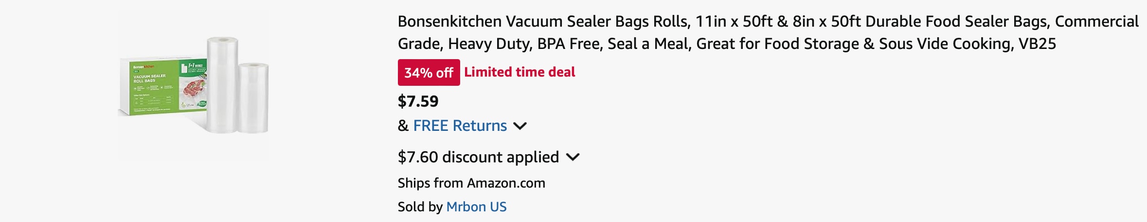 Amazon Vacuum Sealer Bag Roll 2025 2