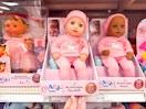 baby born my first baby dolls sitting on a target shelf