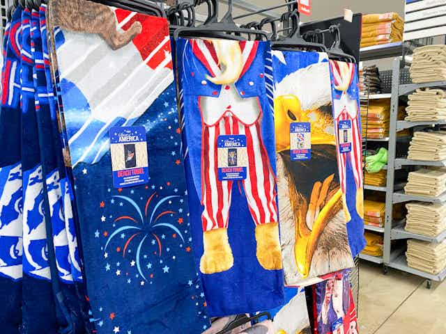 Patriotic Quick-Dry Beach Towels, Only $6.94 at Walmart card image