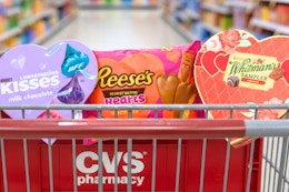 assorted valentine's day candy in cvs cart
