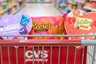 assorted valentine's day candy in cvs cart