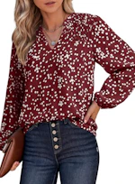 Dokotoo Women's V-Neck Blouse