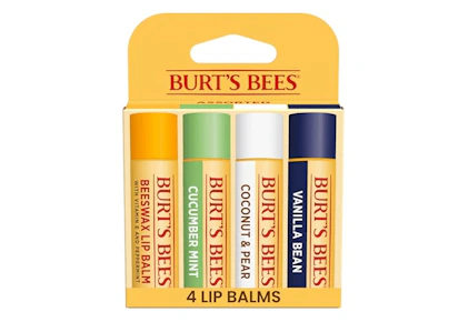Burt's Bees Lip Balm 4-Pack