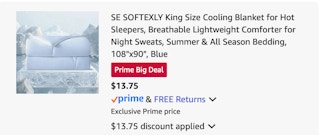 blanket Amazon receipt