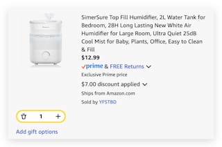 SimerSure Top Fill Humidifier