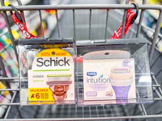 shick razor refills in a cvs cart