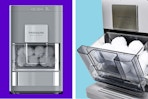2 stock images of the Frigidaire Gallery Sphere Ice Maker in gray