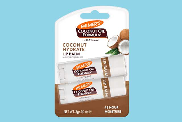 Palmer's Coconut Oil Lip Balm 2-Pack, Just $2.69 on Amazon card image