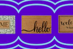 walmart hello coir doormat collage