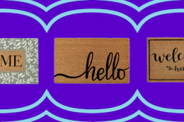 walmart hello coir doormat collage
