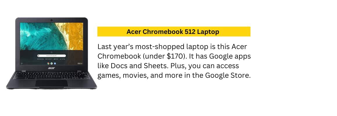 Acer Chromebook 512 Laptop.