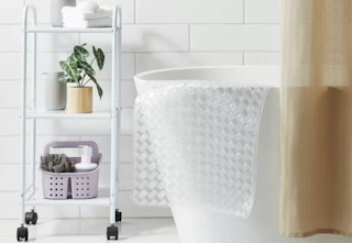room essentials clear bath mat