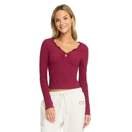 Women's Henley Long Sleeve Top