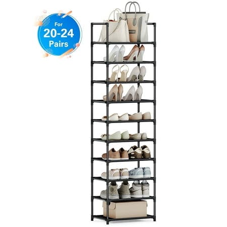 10-Tier Narrow Shoe Rack