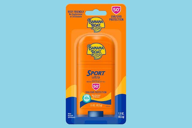 Banana Boat Sunscreen Stick, Only $5.97 on Amazon card image