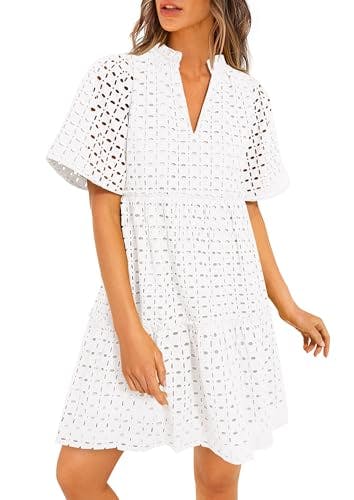 PRETTYGARDEN Women's Eyelet Dress