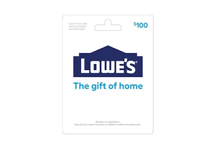 Lowe's $100 Gift Card