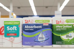 walgreens absorbent paper towels on shelf