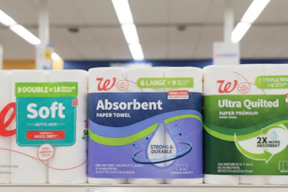 walgreens absorbent paper towels on shelf