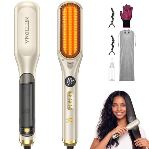 Steam Hair Straightener Brush