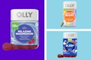 a collage with bottles of gummy vitamins