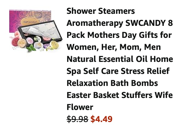 shower steamers Amazon receipt