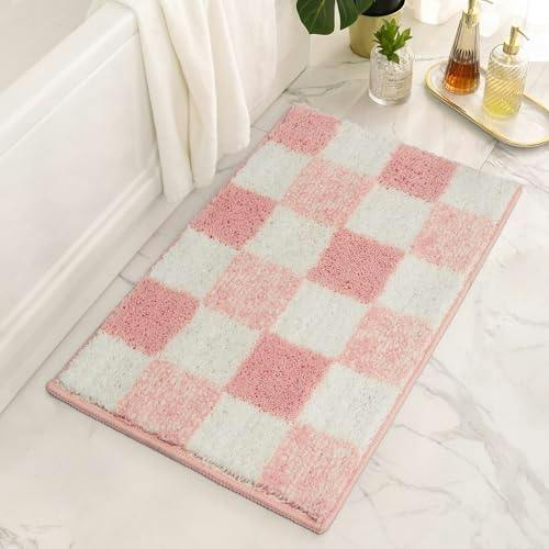 Checkered Bathroom Rug