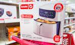dash xl air fryer sitting on a target cart