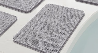 a grey chenille rug 