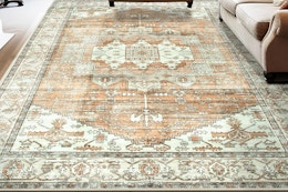 Washable 8' x 10' Area Rug Drops to $49.99 With 50% Off Amazon Coupon card image