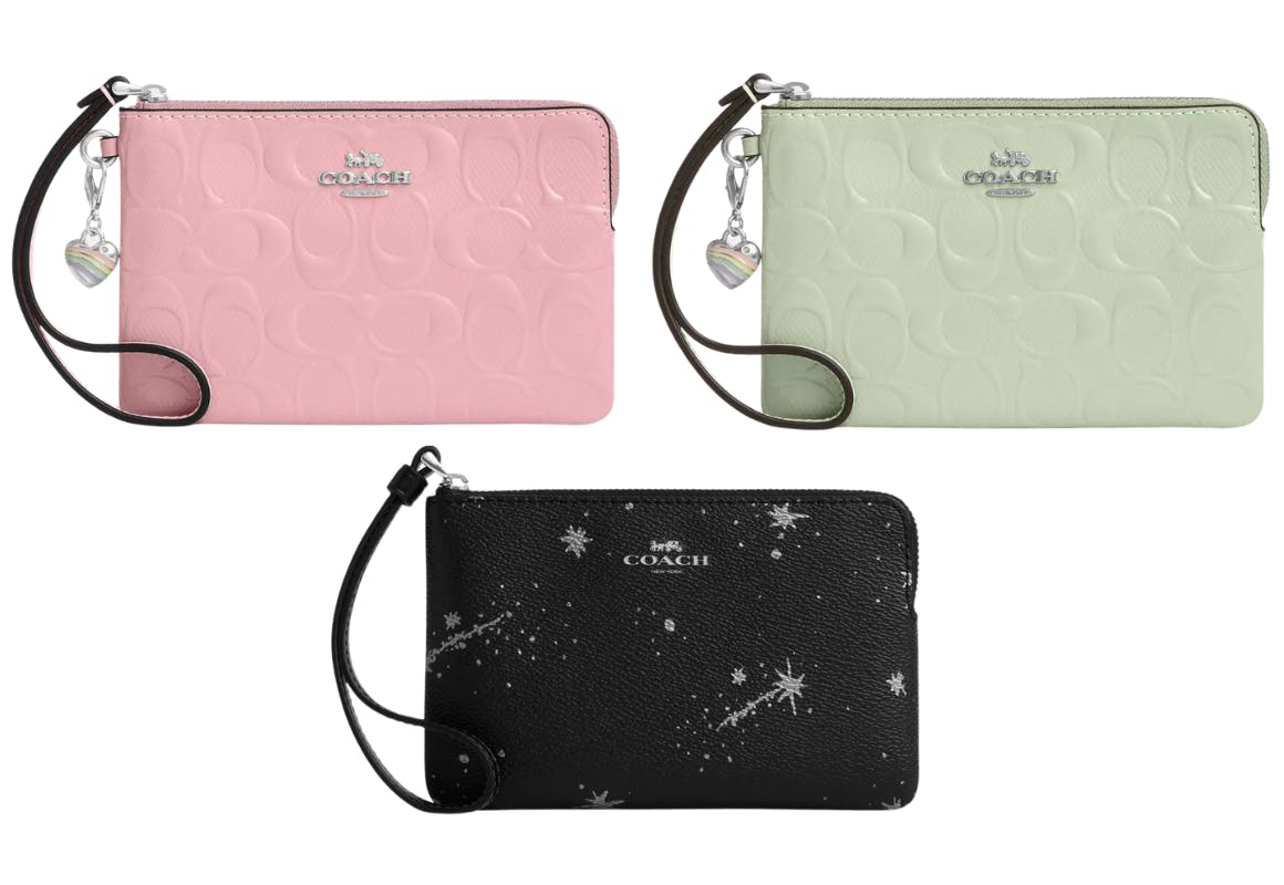 Coach Corner Zip Wristlet