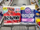 quilted northern and brawny paper products in walgreens cart