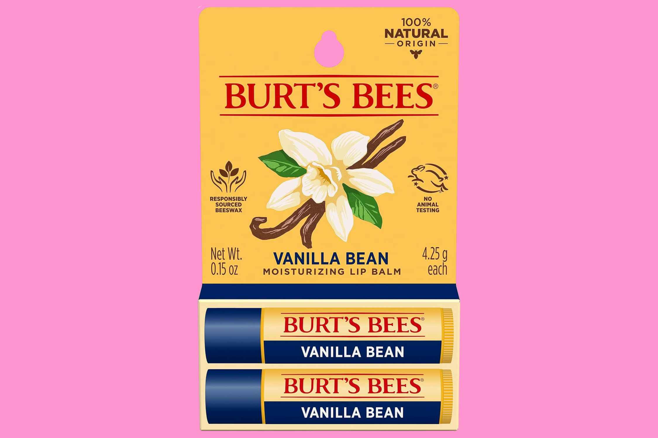 Burt's Bees Vanilla Bean Lip Balm 2-Pack, Now $3.30 on Amazon