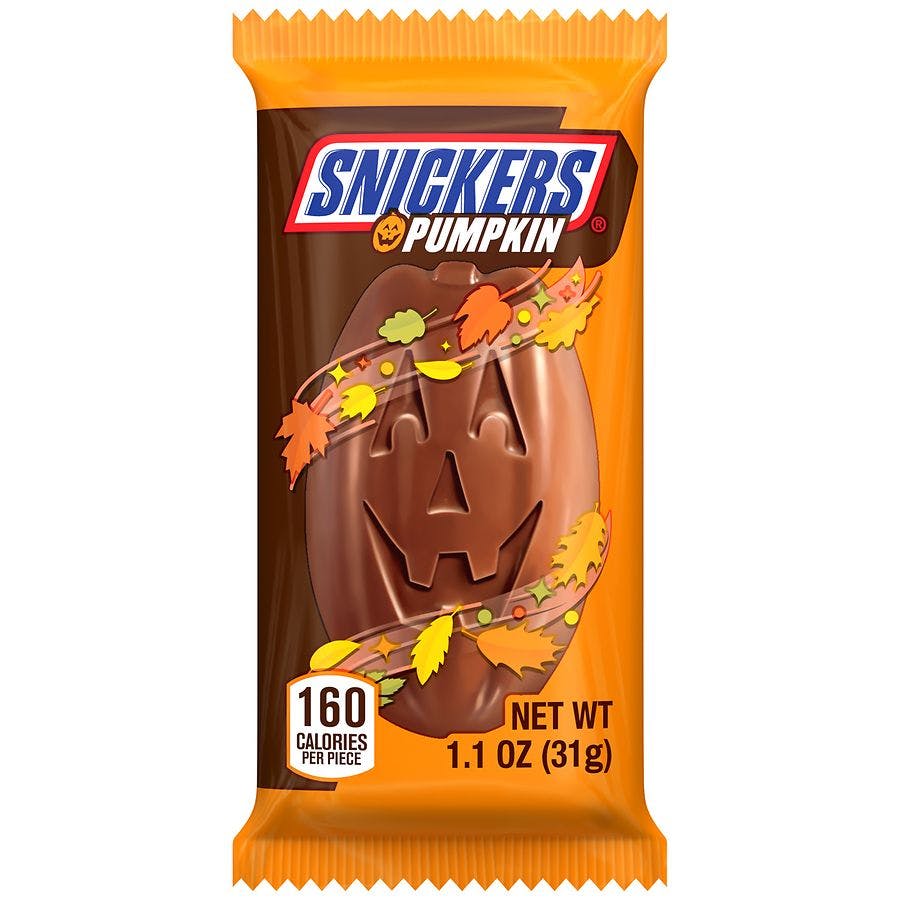 2 Snickers Pumpkin Candy Singles