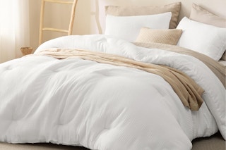 Bedsure Queen Waffle Comforter Set