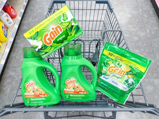 gain laundry products in walgreens cart