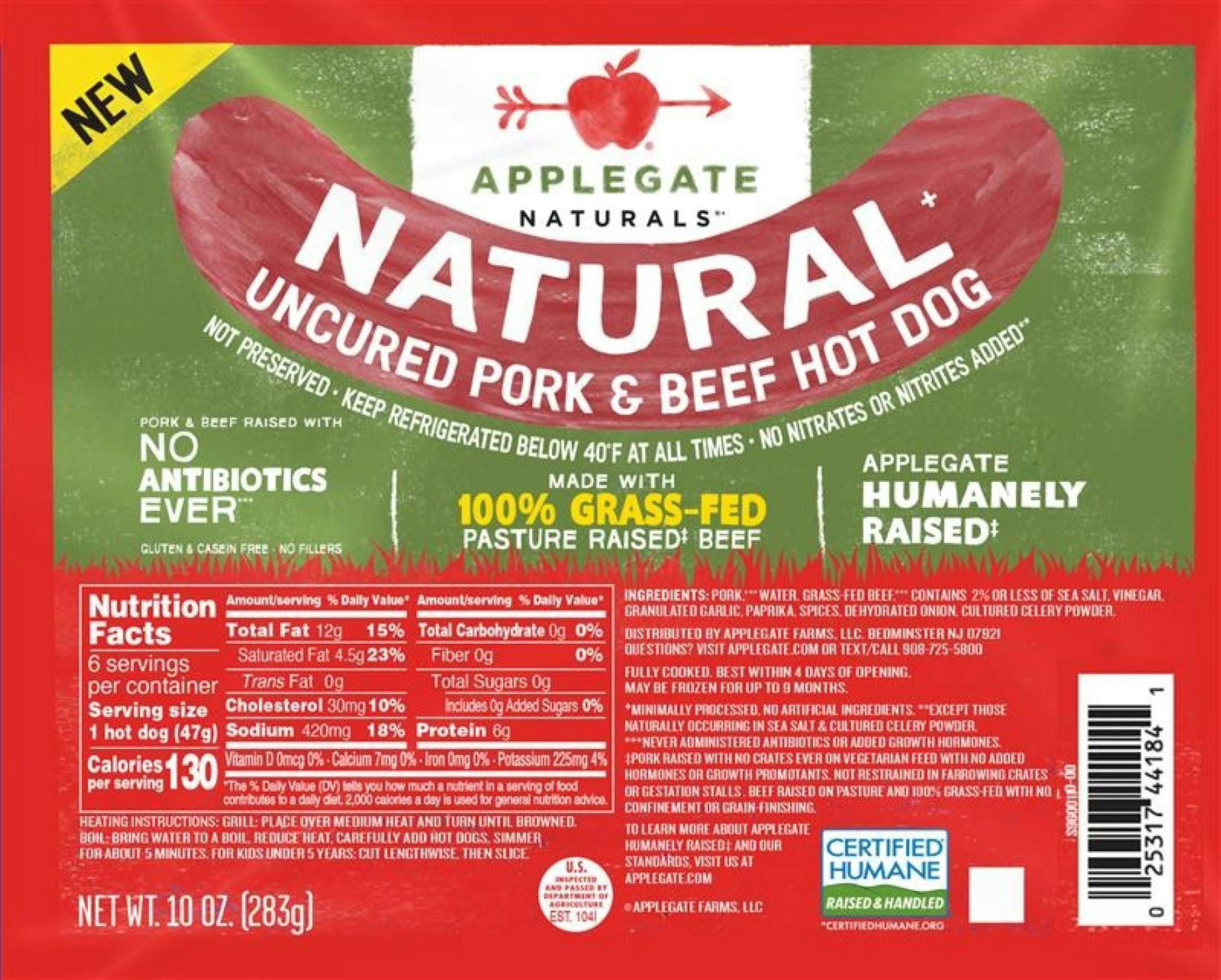Applegate Hot Dogs