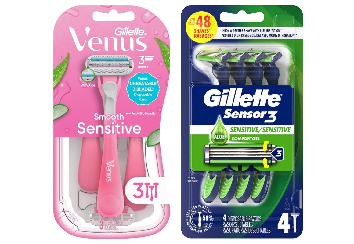 1 Gillette + 1 Venus Razor Packs