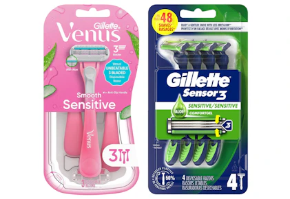 1 Gillette + 1 Venus Razor Packs